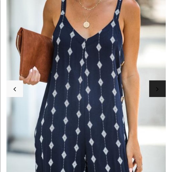 Diamond Print Jumpsuit - Picture 4 of 5